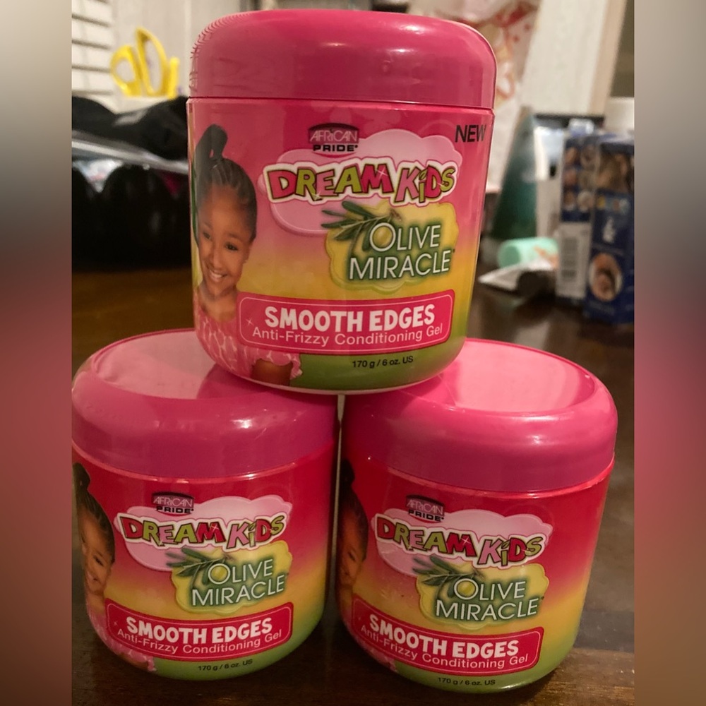 NWT 3 6 oz Dream Kids Olive Miracle Smooth Edges Anti-Frizzy Conditioner Gel